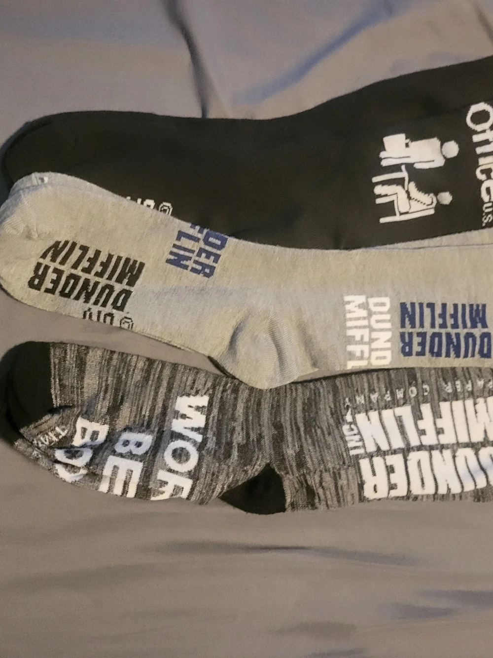 Source Unknown Men’s Crew Socks - Black, Gray, Light Gray